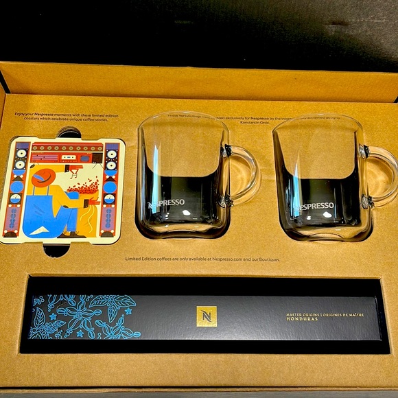 Nespresso Kitchen Nespresso New Gift W 2 Glass Mugs Poshmark